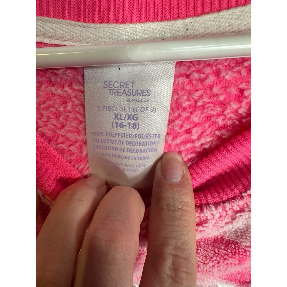 secret treasures womens pink soft long sleeve pajama top shirt size XL 16 18 - Picture 2 of 3